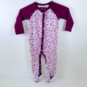 Pink/Crimson Floral Onesie by 7 For All Mankind